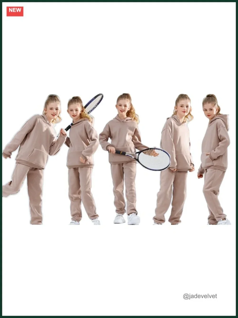Kids 2 Piece Tracksuit Hooded Sweatshirt and Jogger Set